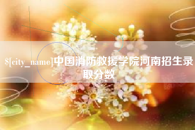内蒙古中国消防救援学院河南招生录取分数