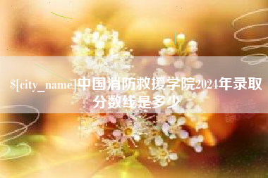 内蒙古中国消防救援学院2024年录取分数线是多少