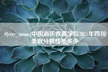 内蒙古中国消防救援学院2021年四川录取分数线是多少