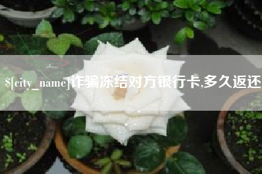 内蒙古诈骗冻结对方银行卡,多久返还