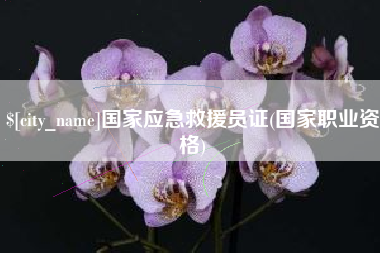 内蒙古国家应急救援员证(国家职业资格)