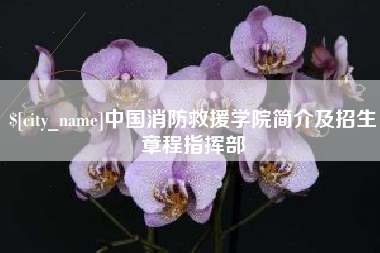 内蒙古中国消防救援学院简介及招生章程指挥部