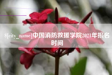 内蒙古中国消防救援学院2021年报名时间