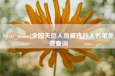 内蒙古全国失信人员被执行人名单免费查询
