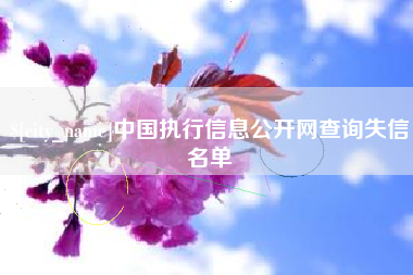 内蒙古中国执行信息公开网查询失信名单