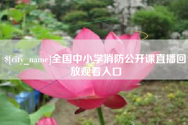 内蒙古全国中小学消防公开课直播回放观看入口
