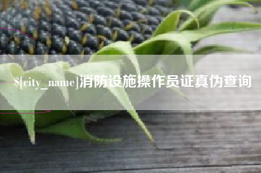 内蒙古消防设施操作员证真伪查询