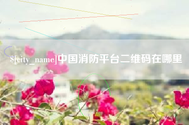 内蒙古中国消防平台二维码在哪里
