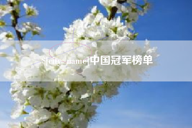 内蒙古中国冠军榜单