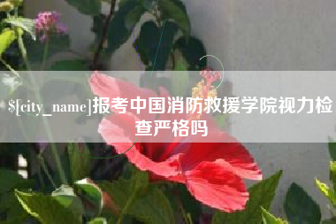 内蒙古报考中国消防救援学院视力检查严格吗