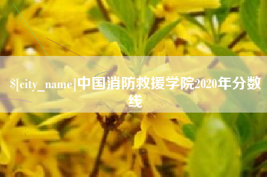 内蒙古中国消防救援学院2020年分数线